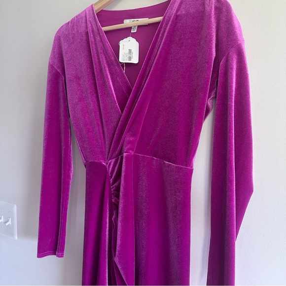 Atlein Collective Pink Velvet Cocktail Dress XS - Picture 6 of 9